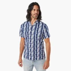 The Casablanca Shirt (2-Pack) -Fair Harbor Shop CAS2 494 Navy Tropical Bandana ONFIG 001 242553a1 76e7 4652 962e 688a207d2922