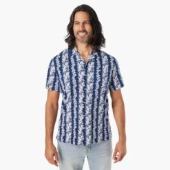 The Casablanca Shirt (3-Pack) -Fair Harbor Shop CAS2 494 Navy Tropical Bandana ONFIG 002 7a9ddc36 890a 442a b053 646bcc9f04bf