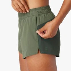 The Atlantique Short | Thyme Colorblock -Fair Harbor Shop F22 ATLANTIQUESHORT GREEN ON FIG 0082 a79822cc c7ca 41b4 bc58 c92d35dce9ca