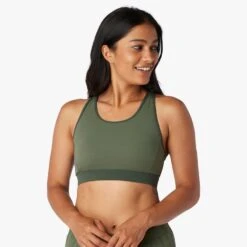 The Corliss Sports Bra | Thyme Colorblock -Fair Harbor Shop F22 CORLISSBRA GREEN ON FIG 0139 8605e264 8463 435c 90e6 eb77effd9238