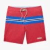 The Nautilus Boardshort | Nautical Red Sailing Stripe