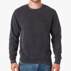 The Vintage-Wash Saltaire Crewneck | Black -Fair Harbor Shop SALTAIR CREWNECK CHARCOAL 092 bde262e6 c3d7 4d29 840c 3b1d1f91f533