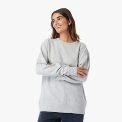 The Vintage-Wash Saltaire Crewneck | Heather Grey -Fair Harbor Shop SCN2 023 HEATHER GREY ONFIG WOMEN 001 02e6e964 7726 4e2b 8205 110e0d1f6508