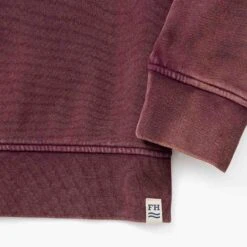 The Vintage-Wash Saltaire Crewneck | Burgundy -Fair Harbor Shop SCN2 602 BURGUNDY FLAT 002 5b196c1c 0eef 43e4 bf29 c201820b743e