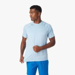 The BreezeKnit™ Tee | Light Blue -Fair Harbor Shop SP23 ON FIG BREEZEKNIT HEATHER BLUE 039 172df67f e4bc 4cc4 884b f834cac80c0c