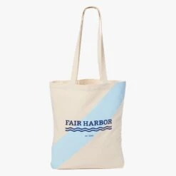 The Canvas Blue Beach Tote | Canvas Blue Beach Tote -Fair Harbor Shop TOTEBAG SS22011 FLAT LAY 1 18c25c3b 5c34 4c22 be99 d6744f040e84